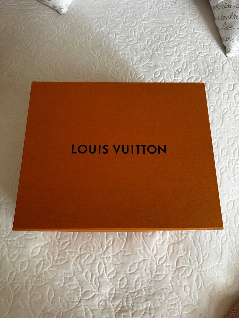 Louis Vuitton Orange Box with Black Logo